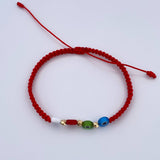 Pulsera Roja Ojos Turcos 0.15gr / Oro 18K &