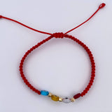 Pulsera Roja Ojos Turcos 0.15gr / Oro 18K &