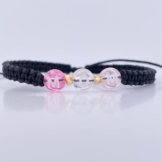Pulsera Negra Mom 0.1gr / Oro 18K &