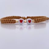 Pulsera Beige Corazones 0.15gr / Oro 18K &