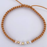 Pulsera Beige Rondela 0.15gr / Oro 18K &