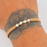 Pulsera Beige Rondela 0.15gr / Oro 18K &