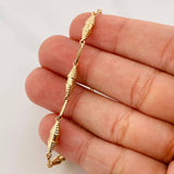 Pulso Rustica Dubai 3.35g / 21.5cm / 3.38mm Oro Amarillo 18K