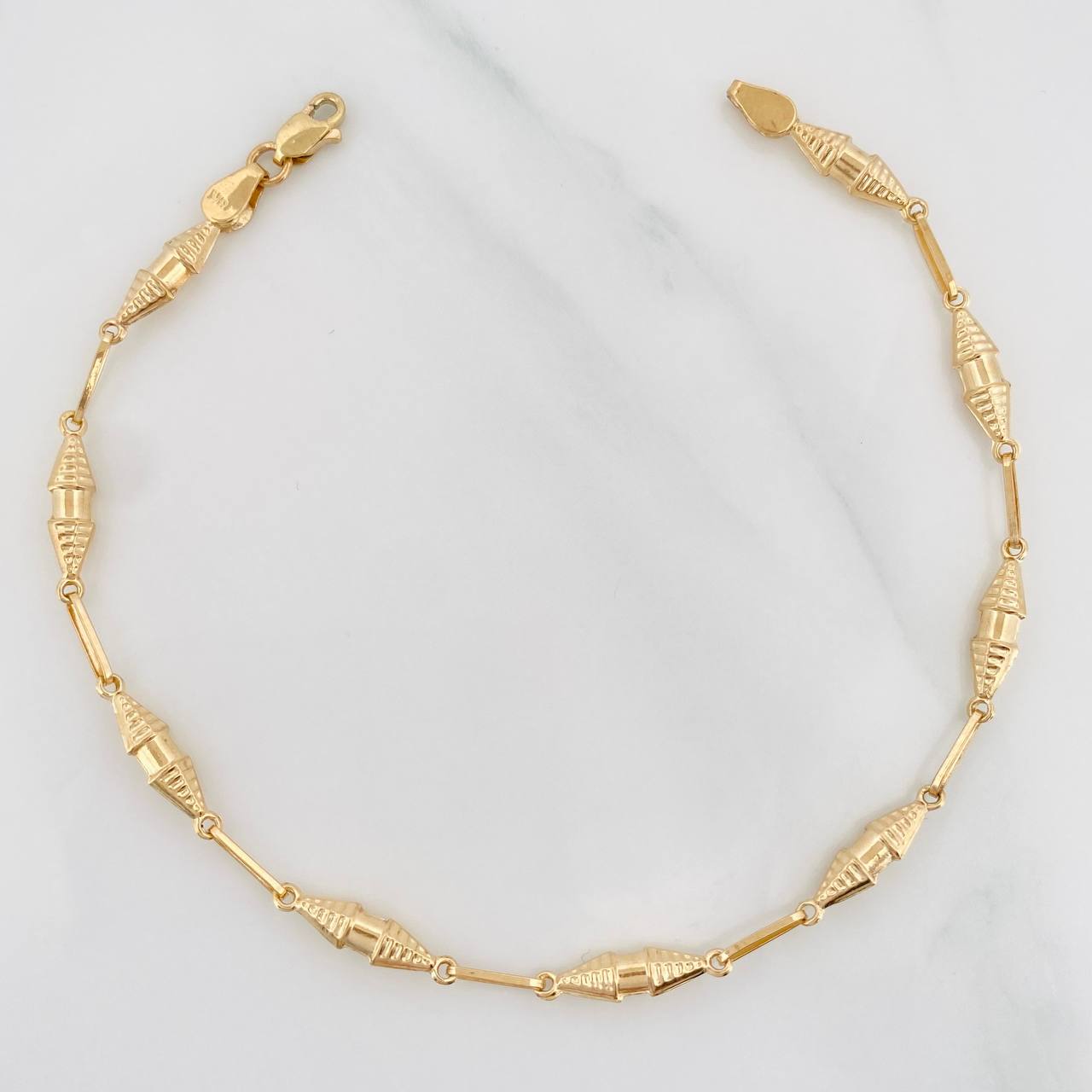 Pulso Rustica Dubai 3.35g / 21.5cm / 3.38mm Oro Amarillo 18K