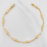 Pulso Rustica Dubai 3.35g / 21.5cm / 3.38mm Oro Amarillo 18K