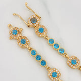 Pulso Tennis Halo 9.25g / 17cm / 3.96mm Oro Amarillo 18K