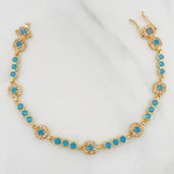 Pulso Tennis Halo 9.25g / 17cm / 3.96mm Oro Amarillo 18K