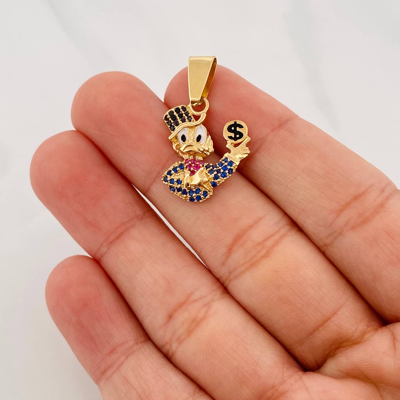 Dije Pato Dinero 2.8g / 2.8cm Oro Amarillo 18K