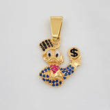 Dije Pato Dinero 2.8g / 2.8cm Oro Amarillo 18K