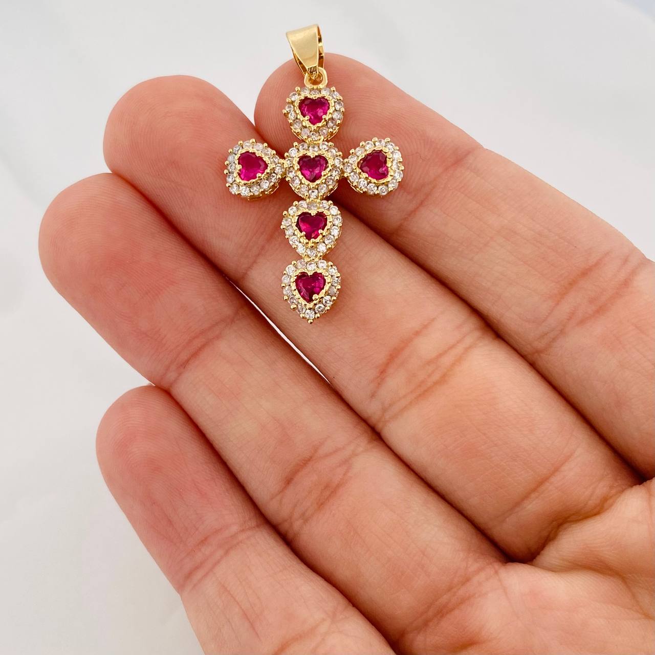 Dije Cruz Tupida 3.45g / 3.5cm Oro Amarillo 18K