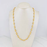 Cadena Rustica Barril Rayado 13.15g / 60cm / 4.6mm Oro Amarillo 18K