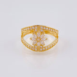 Anillo Estrella De Rombos Convergentes 3.7 g / T7 1/4 Oro Amarillo 18K