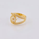 Anillo Estrella De Rombos Convergentes 3.7 g / T7 1/4 Oro Amarillo 18K
