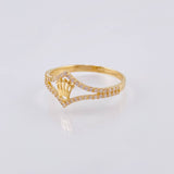 Anillo Corona Rombo 1.8 g / TT8 1/4 Oro Amarillo 18K