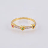 Anillo Trio De Corazones 2.05 g / T7 1/2 Oro Amarillo 18K