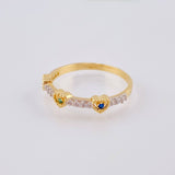 Anillo Trio De Corazones 2.05 g / T7 1/2 Oro Amarillo 18K