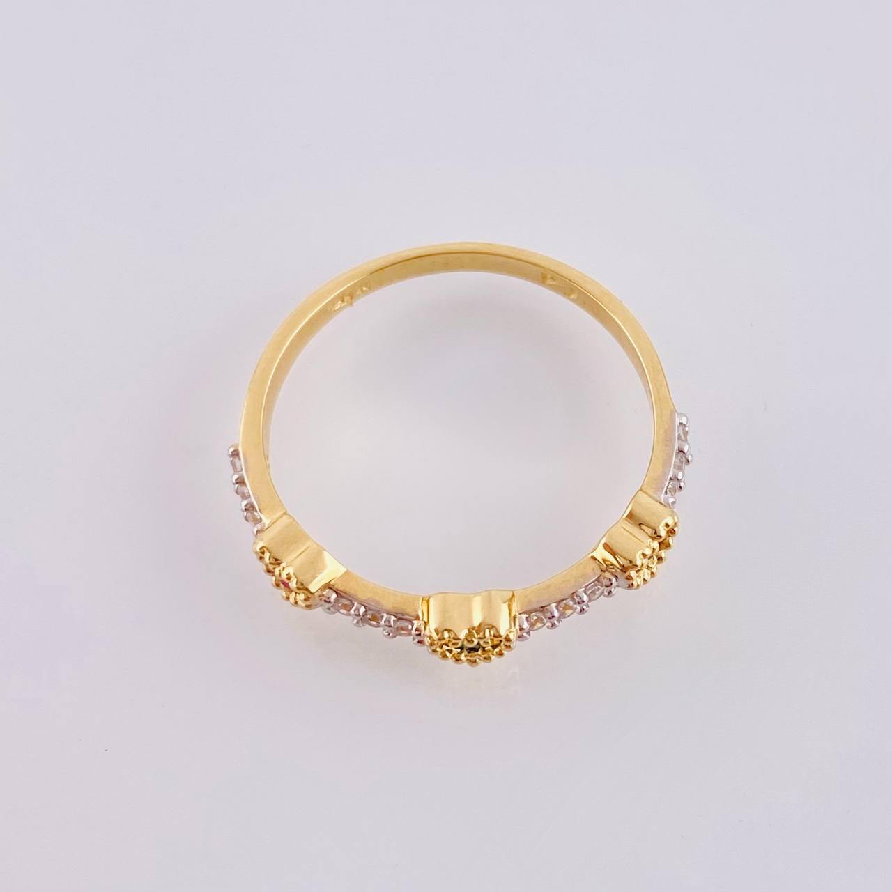 Anillo Trio De Corazones 2.05 g / T7 1/2 Oro Amarillo 18K