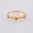 Anillo Trio De Corazones 1.95 g / T7 Oro Amarillo 18K
