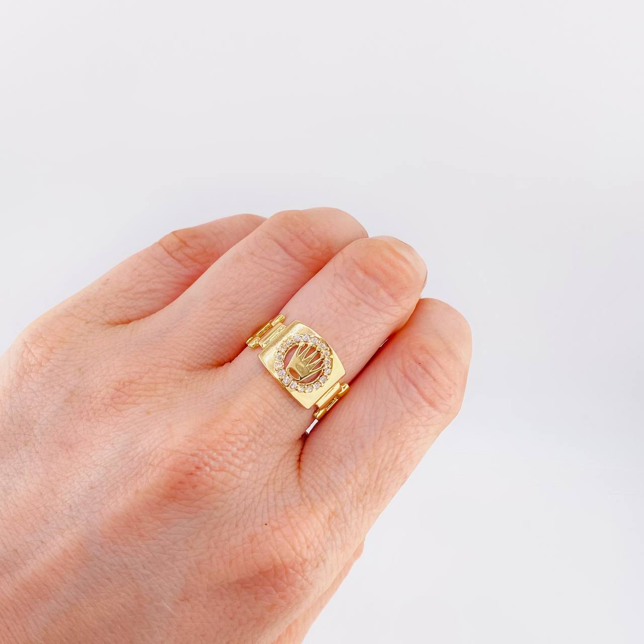 Anillo Corona 3.65 g / T8 Oro Amarillo 18K