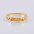 Anillo Solitario Carril Corazones 2.35 g / T6 1/2 Oro Amarillo 18K