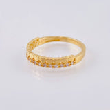 Anillo Solitario Carril Corazones 2.35 g / T6 1/2 Oro Amarillo 18K