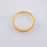 Anillo Solitario Carril Corazones 2.35 g / T6 1/2 Oro Amarillo 18K