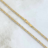 Cadena Ice 11.4gr / 60cm / Dos Oros Amarillo Blanco +4 18K ©