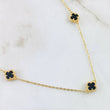 Cadena Aro Seguido Trebol Negro 6.1gr / 45cm / Oro Amarillo Nac.Esp. 18K ©