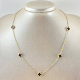 Cadena Aro Seguido Trebol Negro 6.1gr / 45cm / Oro Amarillo Nac.Esp. 18K ©