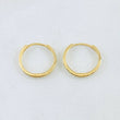 Candongas Carril Liso 1.45gr / 1.4cm / Oro Amarillo 18K
