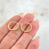 Candongas Carril Liso 1.45gr / 1.4cm / Oro Amarillo 18K
