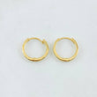 Candongas Carril Liso 1.3gr / 1.2cm / Oro Amarillo 18K