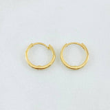 Candongas Carril Liso 1.3gr / 1.2cm / Oro Amarillo 18K