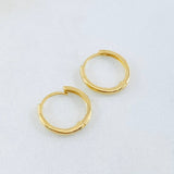 Candongas Carril Liso 1.25gr / 1.2cm / Oro Amarillo 18K