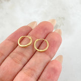 Candongas Carril Liso 1.25gr / 1.2cm / Oro Amarillo 18K