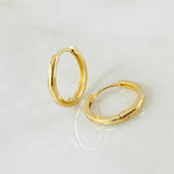 Candongas Carril Liso 1.3gr / 1.2cm / Oro Amarillo 18K