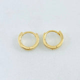 Candongas Carril 1.3gr / 1cm / Oro Amarillo 18K