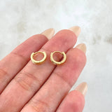 Candongas Carril 1.3gr / 1cm / Oro Amarillo 18K