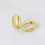 Candongas Carril 1.35gr / 0.9cm / Oro Amarillo 18K *