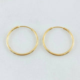 Candongas Aro Liso 0.75gr / 1.5cm / Oro Amarillo 18K