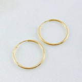 Candongas Aro Liso 0.75gr / 1.5cm / Oro Amarillo 18K
