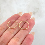 Candongas Aro Liso 0.75gr / 1.5cm / Oro Amarillo 18K