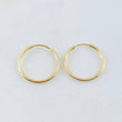 Candongas Aro Liso 0.6gr / 1.4cm / Oro Amarillo 18K