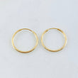Candongas Aro Liso 0.6gr / 1.4cm / Oro Amarillo 18K *