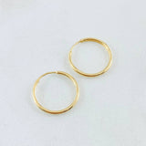 Candongas Aro Liso 0.6gr / 1.4cm / Oro Amarillo 18K