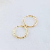 Candongas Aro Liso 0.55gr / 1.2cm / Oro Amarillo 18K *