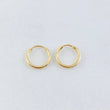 Candongas Aro Liso 0.4gr / 0.9cm / Oro Amarillo 18K *