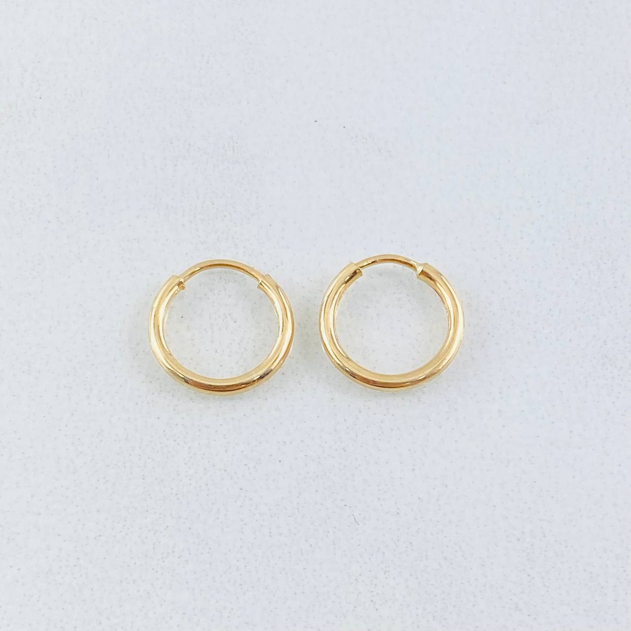 Candongas Aro Liso 0.35gr / 0.9cm / Oro Amarillo 18K