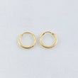 Candongas Aro Liso 0.35gr / 0.9cm / Oro Amarillo 18K