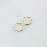 Candongas Aro Liso 0.45gr / 1.1cm / Oro Amarillo 18K